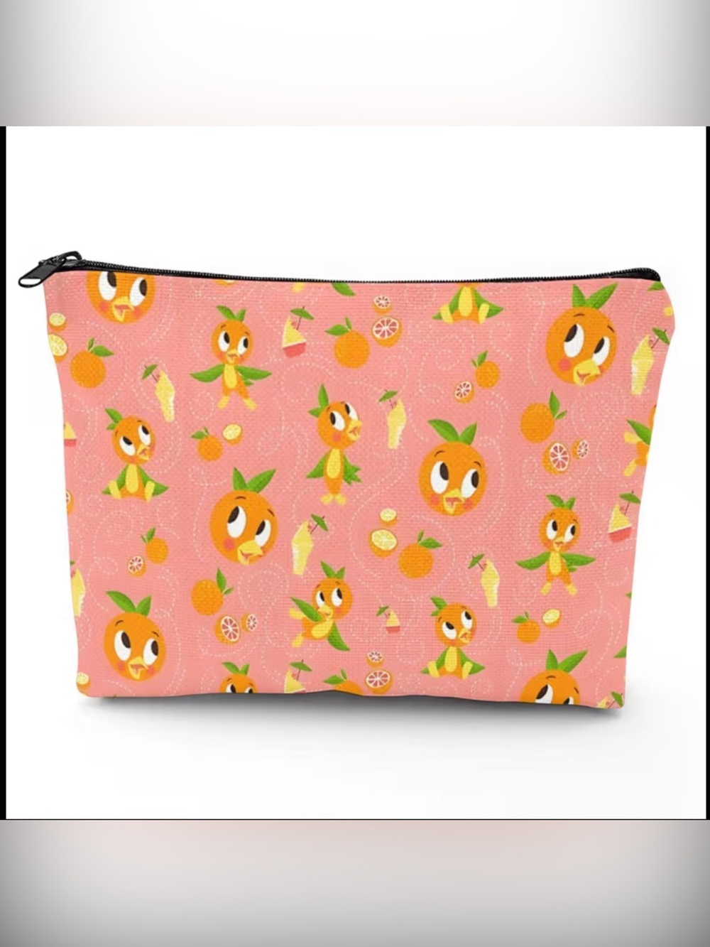 Orange Bird Makeup Bag